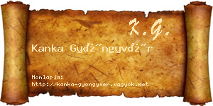 Kanka Gyöngyvér névjegykártya